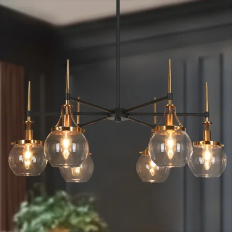 Loram 6 - Light Dimmable Drum Chandelier
