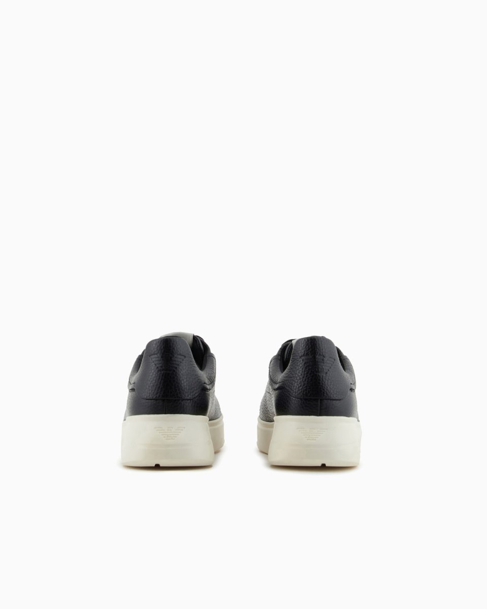 Tumbled leather sneakers