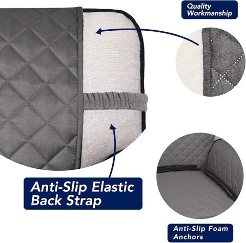 PureFit Reversible Quilted Sofa Cover | Water Resistant Non Slip Couch Protector for Dogs Kids and Pets