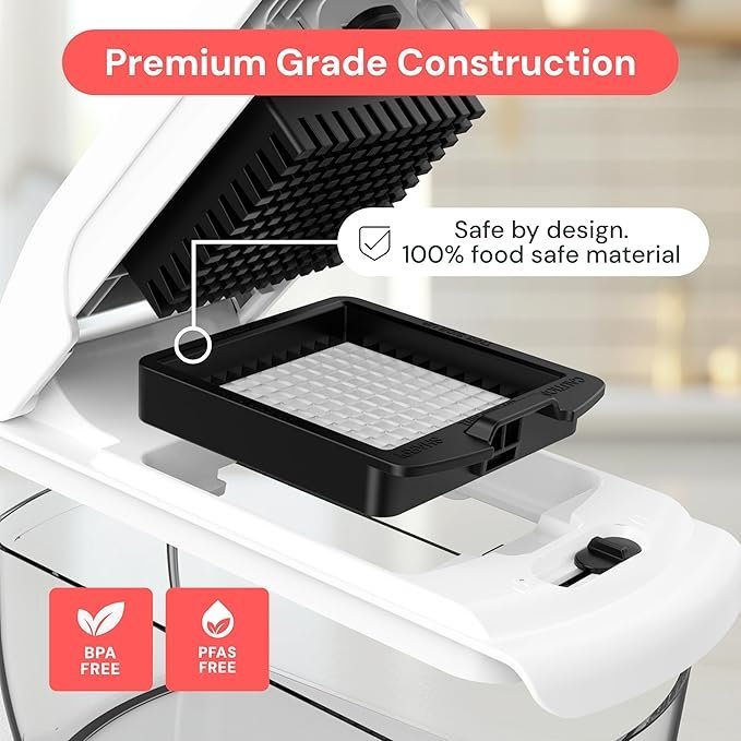 Fullstar 7 in 1 Vegetable Chopper and Mandoline Slicer | Multi Function Food Chopper with Container and Cheese Grater