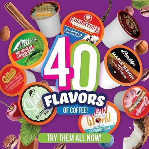 Buy Two Rivers Flavored Coffee Pods Variety Pack 40 Count | Assorted Single Serve Coffee Pods for Keurig Brewers