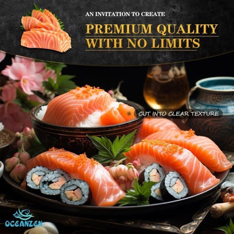 Fresh Atlantic Salmon Steaks — 1 kg (2.2 lb), Bone-In Cut, Wild-Caught Atlantic Salmon, 4 Portions