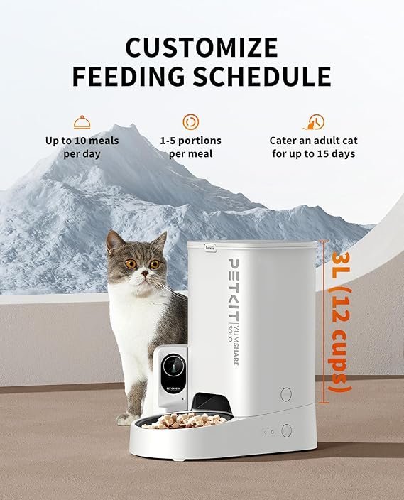 PETKIT Automatic Cat Feeder with Camera | 1080P HD Smart WiFi Feeder