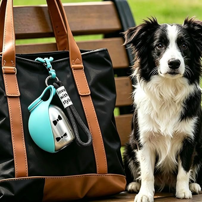 Portable Stainless Steel Dog Water Bottle | 10oz Leak-Proof Travel Dispenser
