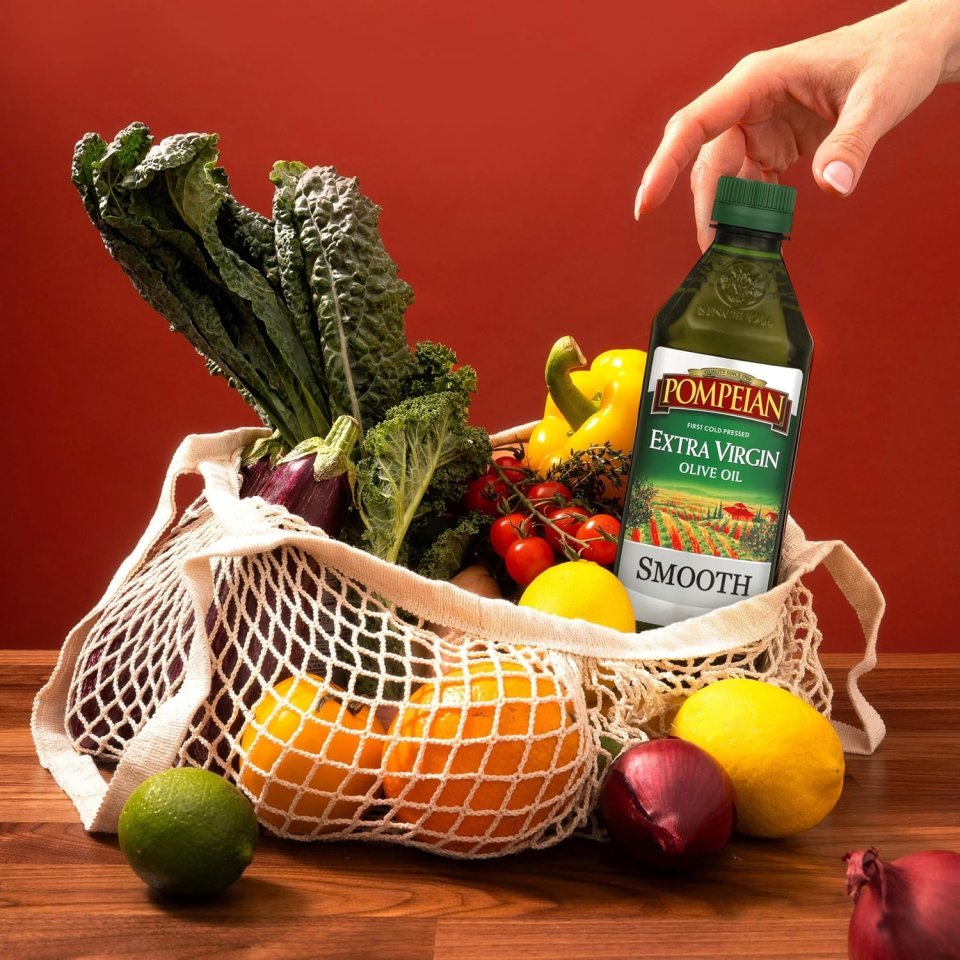Buy Pompeian Smooth Extra Virgin Olive Oil 68 Fl Oz | First Cold Pressed Olive Oil for Everyday Healthy Cooking