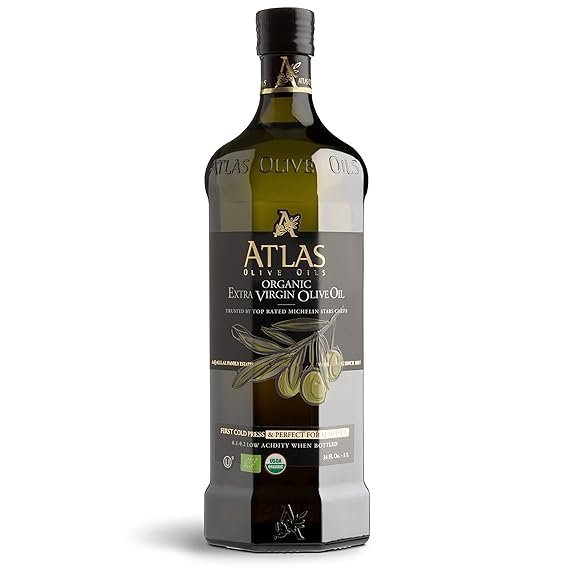 Buy Atlas Cold Press Extra Virgin Olive Oil 1L | Polyphenol Rich Organic Moroccan EVOO for Healthy Cooking