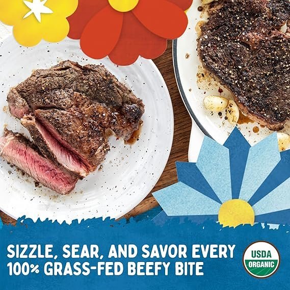 Buy Verde Farms Organic Grass Fed Beef Sirloin Steaks | Premium Lean Steak for Healthy Family Dinners